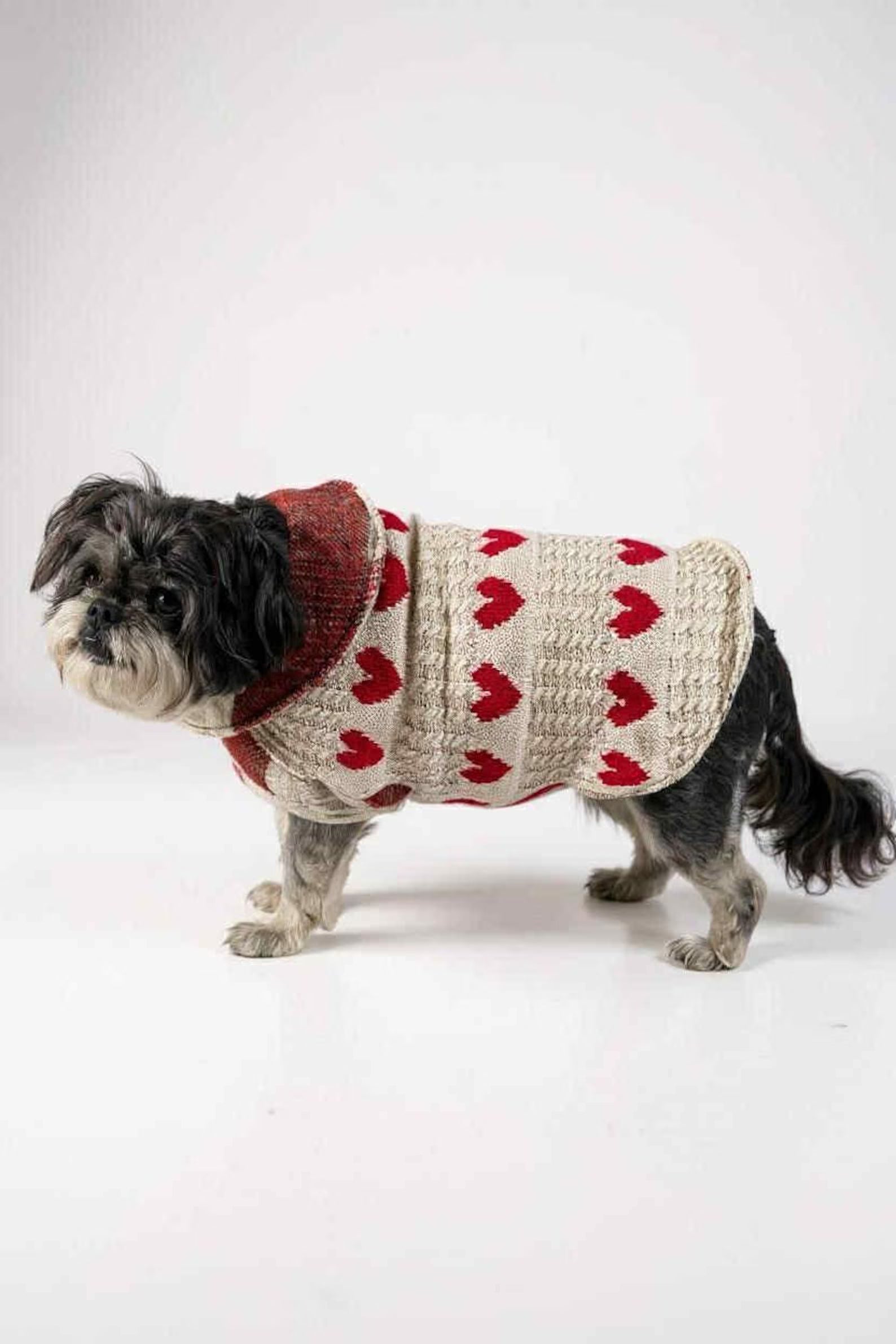 Vintage Homemade Woollen Dog Jacket - Medium