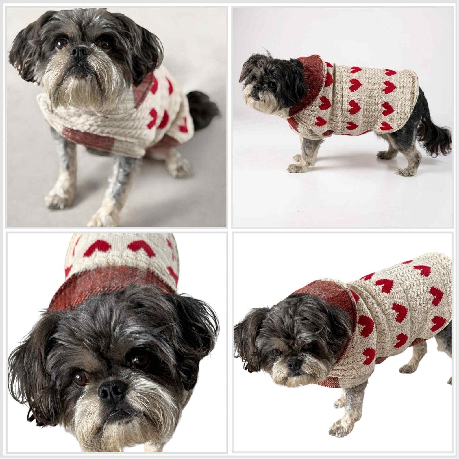 Vintage Homemade Woollen Dog Jacket - Medium