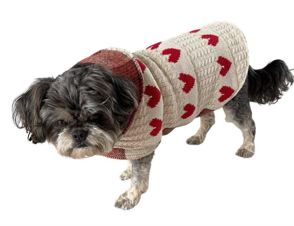 Vintage Homemade Woollen Dog Jacket - Medium