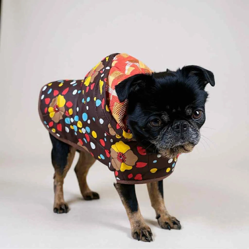 Reversible Upcycled Retro Dog Jacket Sleeping Bag Coat